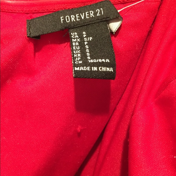 NWT Forever 21 Red Strapless Cocktail Mini Dress - Picture 4 of 8